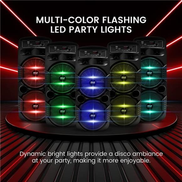 Portable Bluetooth PA Speaker System-600W Rechargeable Outdoor Bluetooth Speaker - Picture 4 of 6